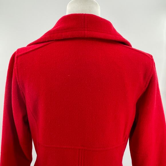 Vintage Woolrich Red Wool Double Breasted Outdoor Winter Classic Pea Coat M - Picture 6 of 12